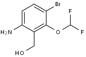 (6-Amino-3-bromo-2-(difluoromethoxy)phenyl)methanol Struktur