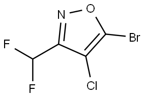 Isoxazole, 5-bromo-4-chloro-3-(difluoromethyl)- Struktur