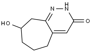 8-Hydroxy-2,5,6,7,8,9-hexahydro-3H-cyclohepta[c]pyridazin-3-one Struktur