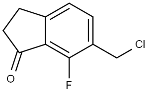 1H-Inden-1-one, 6-(chloromethyl)-7-fluoro-2,3-dihydro- Struktur