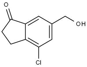 1H-Inden-1-one, 4-chloro-2,3-dihydro-6-(hydroxymethyl)- Struktur