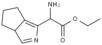 Cyclopenta[c]pyrrole-1-acetic acid, α-amino-3a,4,5,6-tetrahydro-, ethyl ester Struktur