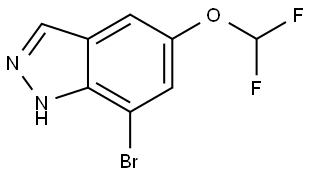 1H-Indazole, 7-bromo-5-(difluoromethoxy)- Struktur