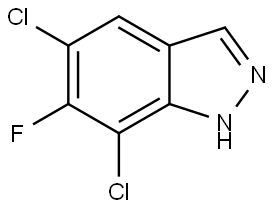 1H-Indazole, 5,7-dichloro-6-fluoro- Struktur