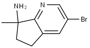 5H-Cyclopenta[b]pyridin-7-amine, 3-bromo-6,7-dihydro-7-methyl- Struktur