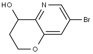 2H-Pyrano[3,2-b]pyridin-4-ol, 7-bromo-3,4-dihydro- Struktur