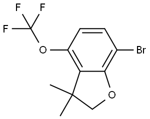 Benzofuran, 7-bromo-2,3-dihydro-3,3-dimethyl-4-(trifluoromethoxy)- Struktur