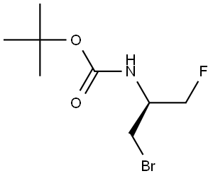 tert-Butyl (S)-(1-bromo-3-fluoropropan-2-yl)carbamate Struktur