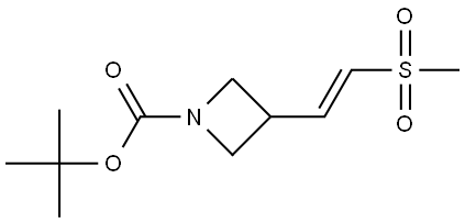 1-Azetidinecarboxylic acid, 3-[(1E)-2-(methylsulfonyl)ethenyl]-, 1,1-dimethylethyl ester Struktur