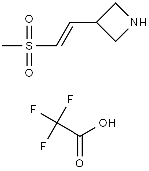 Azetidine, 3-[(1E)-2-(methylsulfonyl)ethenyl]-, 2,2,2-trifluoroacetate (1:1) Struktur