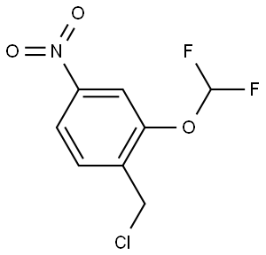 1-(Chloromethyl)-2-(difluoromethoxy)-4-nitrobenzene Struktur