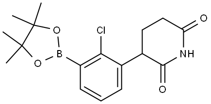 2,6-Piperidinedione, 3-[2-chloro-3-(4,4,5,5-tetramethyl-1,3,2-dioxaborolan-2-yl)phenyl]- Struktur