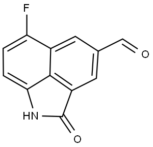 Benz[cd]indole-4-carboxaldehyde, 6-fluoro-1,2-dihydro-2-oxo- Struktur