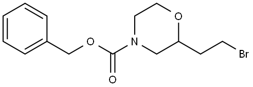 4-Morpholinecarboxylic acid, 2-(2-bromoethyl)-, phenylmethyl ester Struktur