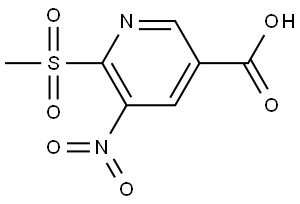 3-Pyridinecarboxylic acid, 6-(methylsulfonyl)-5-nitro- Struktur