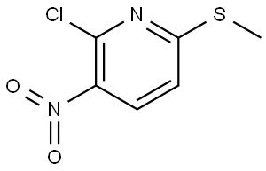 Pyridine, 2-chloro-6-(methylthio)-3-nitro- Struktur