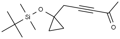 3-Pentyn-2-one, 5-[1-[[(1,1-dimethylethyl)dimethylsilyl]oxy]cyclopropyl]- Struktur