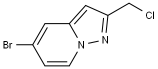 Pyrazolo[1,5-a]pyridine, 5-bromo-2-(chloromethyl)- Struktur