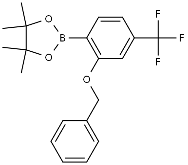 1,3,2-Dioxaborolane, 4,4,5,5-tetramethyl-2-[2-(phenylmethoxy)-4-(trifluoromethyl)phenyl]- Struktur