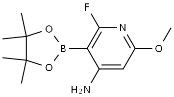 4-Pyridinamine, 2-fluoro-6-methoxy-3-(4,4,5,5-tetramethyl-1,3,2-dioxaborolan-2-yl)- Struktur