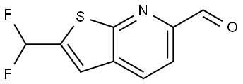 Thieno[2,3-b]pyridine-6-carboxaldehyde, 2-(difluoromethyl)- Struktur