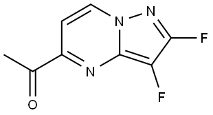 Ethanone, 1-(2,3-difluoropyrazolo[1,5-a]pyrimidin-5-yl)- Struktur