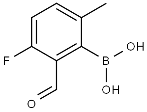 3-Fluoro-2-formyl-6-methylphenylboronic acid Struktur