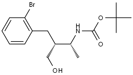 tert-Butyl ((2R,3R)-3-(2-bromobenzyl)-4-hydroxybutan-2-yl)carbamate Struktur