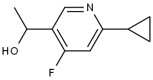 3-Pyridinemethanol, 6-cyclopropyl-4-fluoro-α-methyl- Struktur