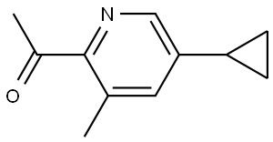 Ethanone, 1-(5-cyclopropyl-3-methyl-2-pyridinyl)- Struktur