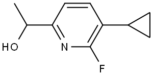 2-Pyridinemethanol, 5-cyclopropyl-6-fluoro-α-methyl- Struktur