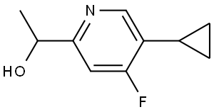 2-Pyridinemethanol, 5-cyclopropyl-4-fluoro-α-methyl- Struktur