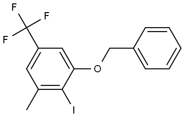 Benzene, 2-iodo-1-methyl-3-(phenylmethoxy)-5-(trifluoromethyl)- Struktur