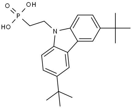 (2-(3,6-di-tert-butyl-9H-carbazol-9-yl)ethyl)phosphonic acid Struktur