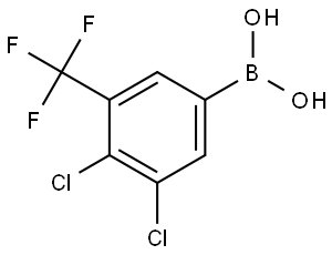 (3,4-dichloro-5-(trifluoromethyl)phenyl)boronic acid Struktur