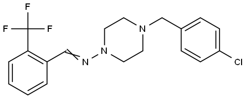 4-(4-CHLOROBENZYL)-N-(2-(TRIFLUOROMETHYL)BENZYLIDENE)-1-PIPERAZINAMINE Struktur