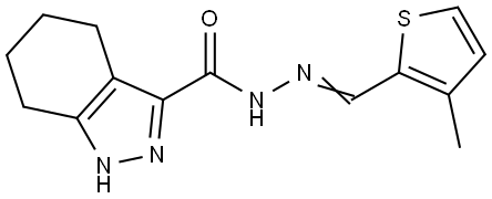 N'-((3-ME-2-THIENYL)METHYLENE)-4,5,6,7-TETRAHYDRO-1H-INDAZOLE-3-CARBOHYDRAZIDE Struktur