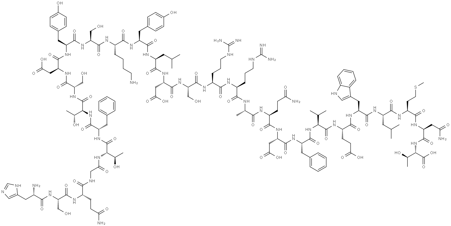 (Glu24)-Glucagon (1-29) (human, rat, porcine) Struktur