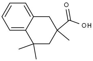 1,2,3,4-Tetrahydro-2,4,4-trimethyl-2-naphthalenecarboxylic acid Struktur