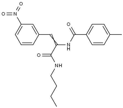 N-(1-((BUTYLAMINO)CARBONYL)-2-(3-NITROPHENYL)VINYL)-4-METHYLBENZAMIDE Struktur