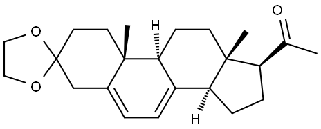 Pregna-5,7-diene-3,20-dione, cyclic 3-(1,2-ethanediyl acetal) Struktur