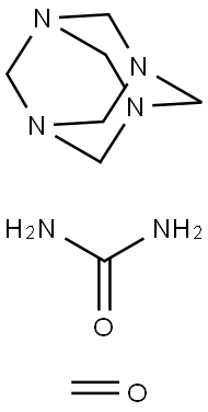 Urea, polymer with formaldehyde and 1,3,5,7-tetraazatricyclo[3.3.1.13#,7]decane Struktur