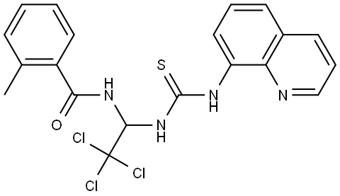 2-ME-N-(2,2,2-TRICHLORO-1-(((8-QUINOLINYLAMINO)CARBOTHIOYL)AMINO)ETHYL)BENZAMIDE Struktur