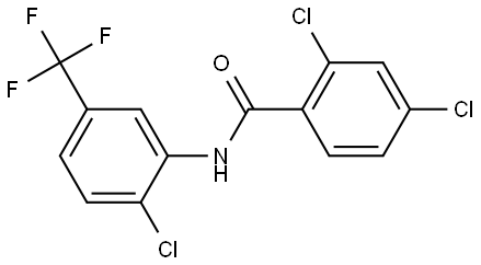 2,4-DICHLORO-N-(2-CHLORO-5-TRIFLUOROMETHYL-PHENYL)-BENZAMIDE Struktur