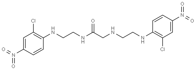 N-(2-(2-CL-4-NITROANILINO)ET)-2-((2-(2-CL-4-NITROANILINO)ETHYL)AMINO)ACETAMIDE Struktur