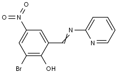 2-BROMO-4-NITRO-6-(PYRIDIN-2-YLIMINOMETHYL)-PHENOL Struktur