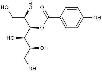 D-Glucitol, 4-(4-hydroxybenzoate) Struktur