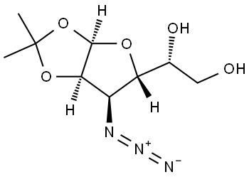 3-Azido-3-deoxy-1,2-O-isopropylidene-α-D-allofuranose Struktur