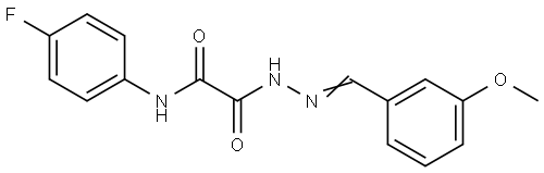 N-(4-FLUOROPHENYL)-2-(2-(3-METHOXYBENZYLIDENE)HYDRAZINO)-2-OXOACETAMIDE Struktur