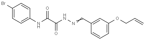 2-(2-(3-(ALLYLOXY)BENZYLIDENE)HYDRAZINO)-N-(4-BROMOPHENYL)-2-OXOACETAMIDE Struktur